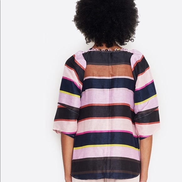 Apiece Apart ‘Nova’ Striped Blouse - Picture 2 of 8